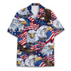 American Eagle Hawaiian Shirt For Men 4th of July Independence Day Mens Hawaiian Shirts Short Sleeve Button Down Shirt Men
