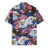 American Eagle Hawaiian Shirt For Men 4th of July Independence Day Mens Hawaiian Shirts Short Sleeve Button Down Shirt Men
