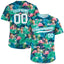 Custom Hawaiian Baseball Jersey with Face Teamname Name Number, Personalized Hawaii Floral Shirt for Men Women Youth Preschool Button Shirt