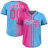 Custom Baseball Jersey Gradient with Teamname Name Number, Custom Jersey Shirt for Men Women Youth Kid, Gift for Baseball Fans Pink Blue