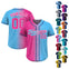 Custom Baseball Jersey Gradient with Teamname Name Number, Custom Jersey Shirt for Men Women Youth Kid, Gift for Baseball Fans Pink Blue