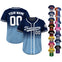 Gradient Custom Baseball Jersey with Teamname Name Number, Jerseys Shirt for Men Women Youth Kid, Gifts for Baseball Fans Printed Blue Navy