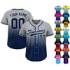 Custom Baseball Jersey Gradient with Teamname Name Number Logo, Personalized Jersey Shirt for Adult Kid, Gift for Baseball Fans Navy Gray