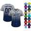 Custom Baseball Jersey Gradient with Teamname Name Number Logo, Personalized Jersey Shirt for Adult Kid, Gift for Baseball Fans Navy Gray