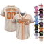 Custom Team Name Number Baseball Jersey Pinstripe, Custom Baseball Jersey for Men Women Youth Kid, Personalized Pinstripe Jersey Sand Orange