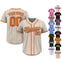 Custom Team Name Number Baseball Jersey Pinstripe, Custom Baseball Jersey for Men Women Youth Kid, Personalized Pinstripe Jersey Sand Orange