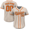 Custom Team Name Number Baseball Jersey Pinstripe, Custom Baseball Jersey for Men Women Youth Kid, Personalized Pinstripe Jersey Sand Orange