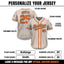 Custom Team Name Number Baseball Jersey Pinstripe, Custom Baseball Jersey for Men Women Youth Kid, Personalized Pinstripe Jersey Sand Orange