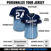 Gradient Custom Baseball Jersey with Teamname Name Number, Jerseys Shirt for Men Women Youth Kid, Gifts for Baseball Fans Printed Blue Navy