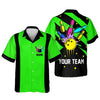Personalized Neon Bowling Hawaiian Shirt for Men Women Kid Youth, Custom Name Bowling Shirt, Bowling Hawaiian Shirt, Bowling Party Shirt