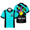 Personalized Neon Bowling Hawaiian Shirt for Men Women Kid Youth, Custom Name Bowling Shirt, Bowling Hawaiian Shirt, Bowling Party Shirt