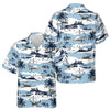 Blue Pastel Aircraft Hawaiian Shirt, Hawaii Button Up Shirt Summer Hawaiian Shirt Gifts