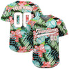 Custom Hawaiian Baseball Jersey with Team Name Number Logo, Personalized Hawaii Floral Shirt for Men Women Youth Preschool Button Shirt
