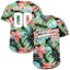 Custom Hawaiian Baseball Jersey with Team Name Number Logo, Personalized Hawaii Floral Shirt for Men Women Youth Preschool Button Shirt