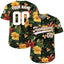 Personalized Hawaiian Baseball Jersey with Team Name Number, Custom Hawaii Floral Shirt for Men Women Youth Kid Jersey Button Down Shirt