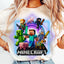 Trending Movie Shirt Movie Main Characters Group Shirt Shot Cartoon Style Shirt Game Character Shirt Pixel Gamer Squad Mine A Minecraft movie Birthday