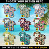 Custom Hawaiian Baseball Jersey with Face Teamname Name Number, Personalized Hawaii Floral Shirt for Men Women Youth Preschool Button Shirt