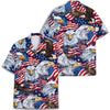 American Eagle Hawaiian Shirt For Men 4th of July Independence Day Mens Hawaiian Shirts Short Sleeve Button Down Shirt Men