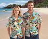 Disney Mickey and Friends Surfing Hawaiian Shirt, Mickey and Friends Palm Tree Hawaii Shirt, Disney Family Trip Shirt, Mickey Hawaii Shirt