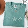 Ocean Turtle Sun T-Shirt, Summer Shirt, Gift For Women, Beach Shirt, Summer Women Shirt