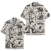 Funny Opossum Hawaiian Shirt Men Women Youth, Vintage UFO Coffee Possum Shirt, Weird Animal Aloha Button Down Short Sleeve