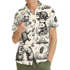 Funny Opossum Hawaiian Shirt Men Women Youth, Vintage UFO Coffee Possum Shirt, Weird Animal Aloha Button Down Short Sleeve
