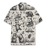 Funny Opossum Hawaiian Shirt Men Women Youth, Vintage UFO Coffee Possum Shirt, Weird Animal Aloha Button Down Short Sleeve